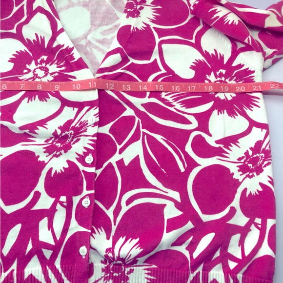 St. John's Bay 🅝🅦🅞🅣 Floral Pink Sweater Petite S - Picture 4 of 6